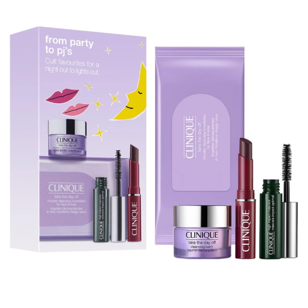 CLINIQUE From Party to PJs Skincare Bundle